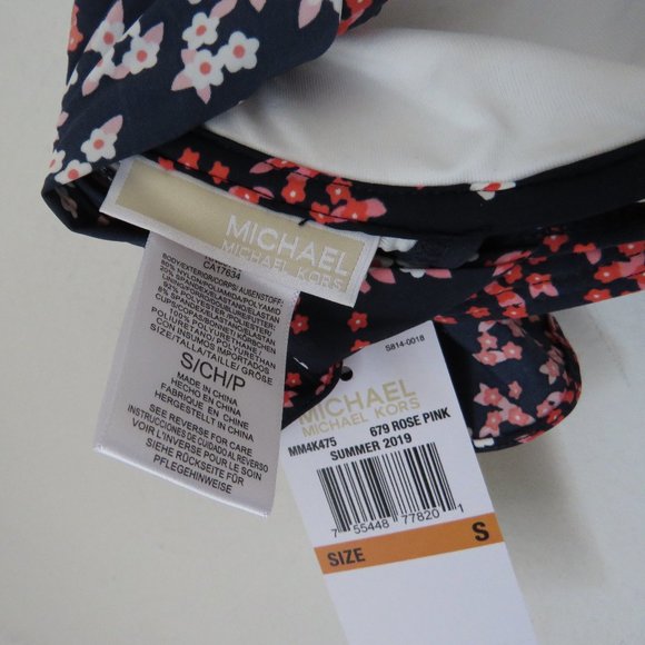 Michael Kors Floral Print Cap Sleeve Underwire Bikini Top - Picture 6 of 6